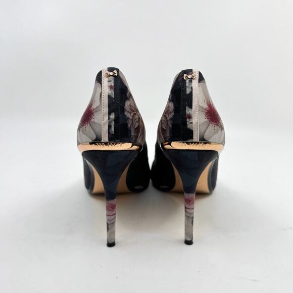 TED BAKER 'Kawaap Chelsea' Floral Satin Pointed-Toe Stiletto Pumps - Picture 5 of 8
